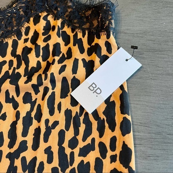 BP Leopard Cami Top Black Lace Trim Sleeveless Casual Cute Size XSn‎ - Picture 2 of 9